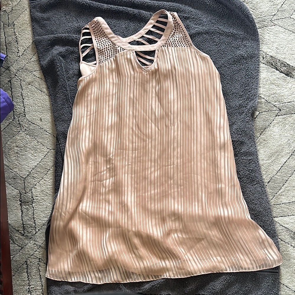 Elegant Sleeveless Tan Top